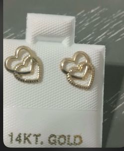 Aretes de oro 14k