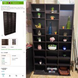 Adjustable display media cabinet storage $40. Located in Brandon ,Fl 33511 providence lakes  40” wide by 71” tall 