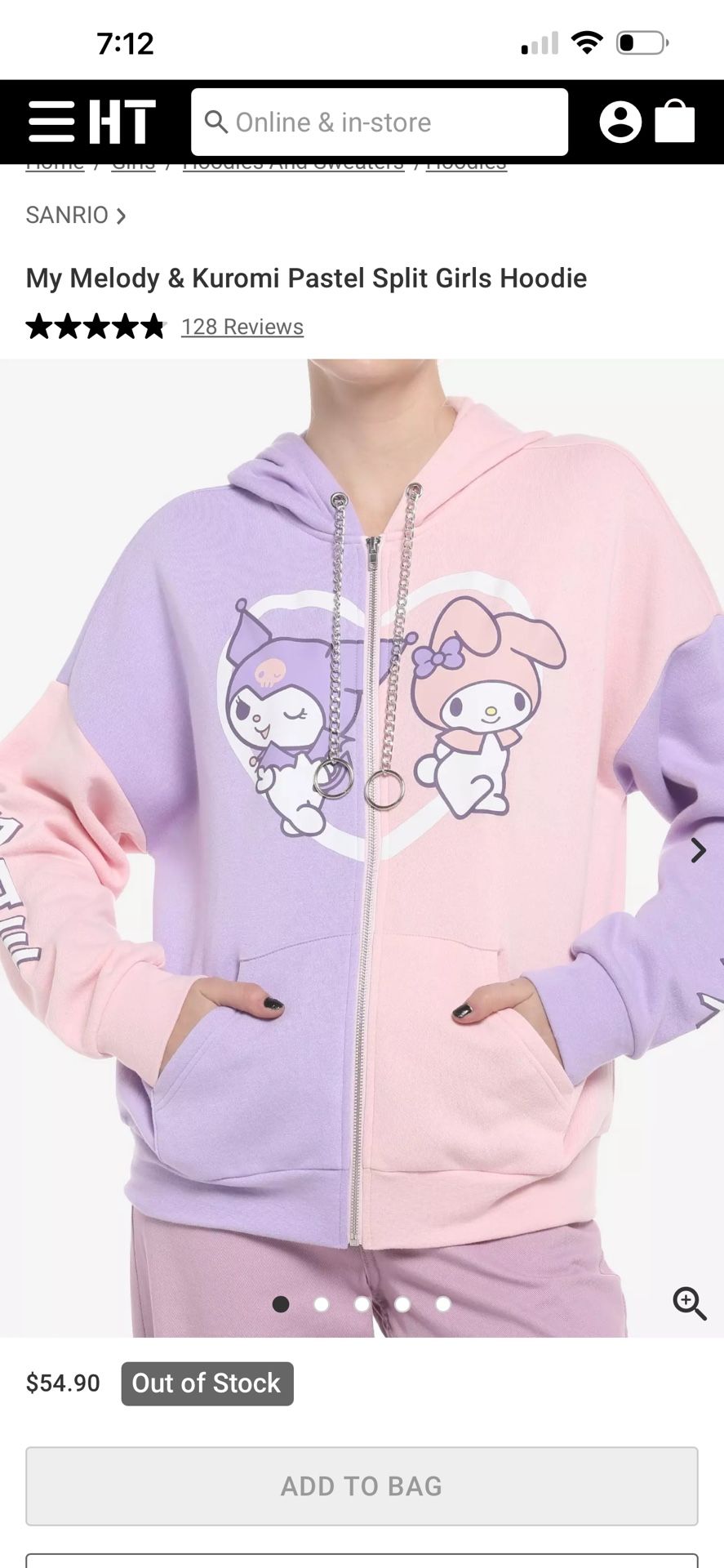 Kuromi & Melody hoodie