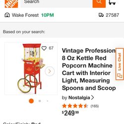 NOSTALGIA ELECTRICS. NEW Popcorn Machine