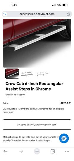 Step rails with its hardware