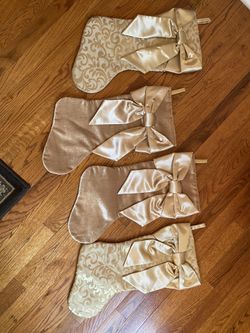 Gold Christmas Stockings