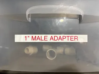 1” male adapters - $1