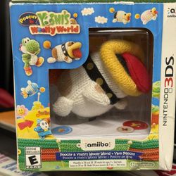 Nintendo Poochy & Yoshi’s Woolly World + Poochy Yarn Amiibo – Factory Sealed 