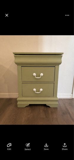 Elegant Dusty Sage Green Nightstand