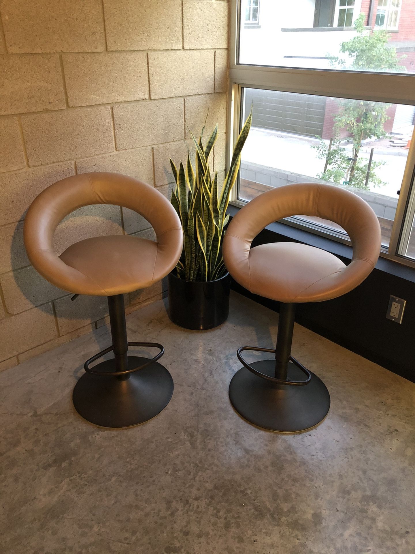 Two Swivel Counter/Bar Stools