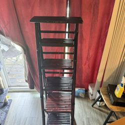 Antique bamboo ladder shelf from the 80s