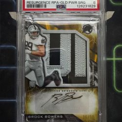 2024 TOPPS Resurgence Brock Bowers Resurgence RPA-GLD PWR SRG