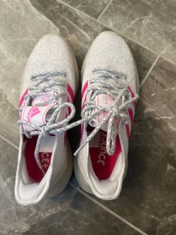 Adidas bounce white pink lace up