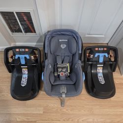  UPPAbaby MESA Infant Car Seat + Extra Base (Gregory Blue)