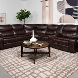 New Sectional Sofa With Three Power Recliners On Sale Now