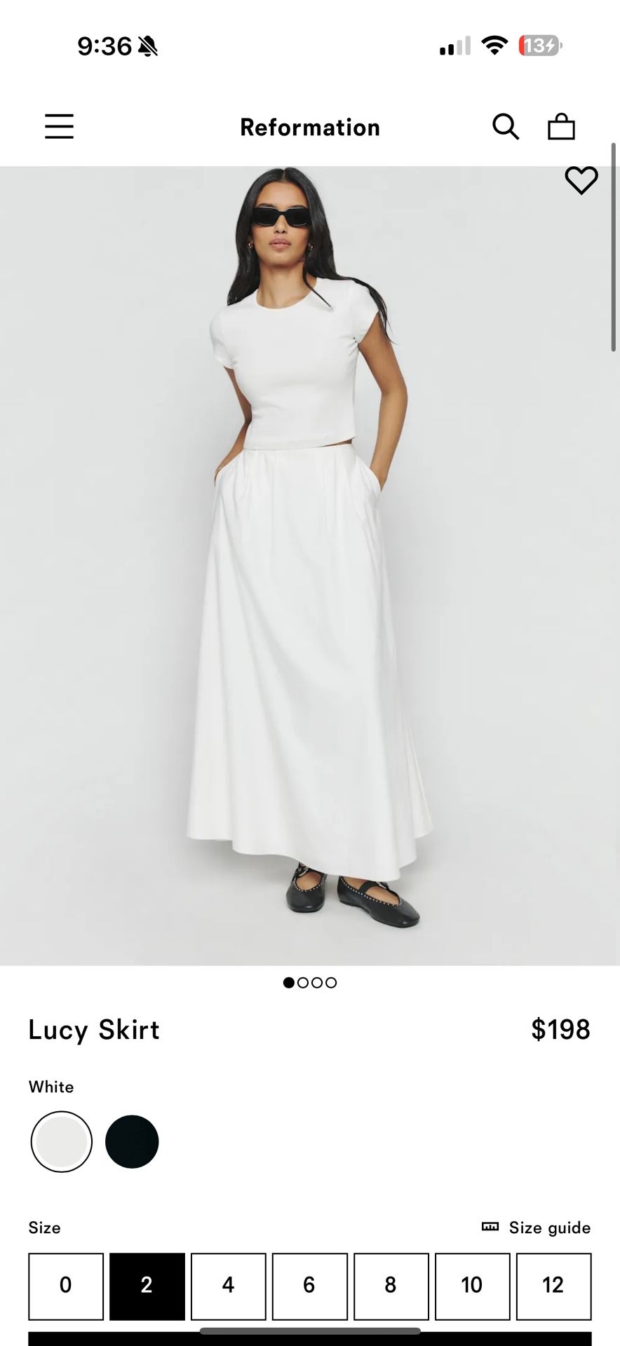 Reformation Lucy Skirt- brand New With Tags Size 2