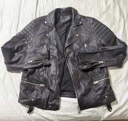 All Saints men’s leather jacket large