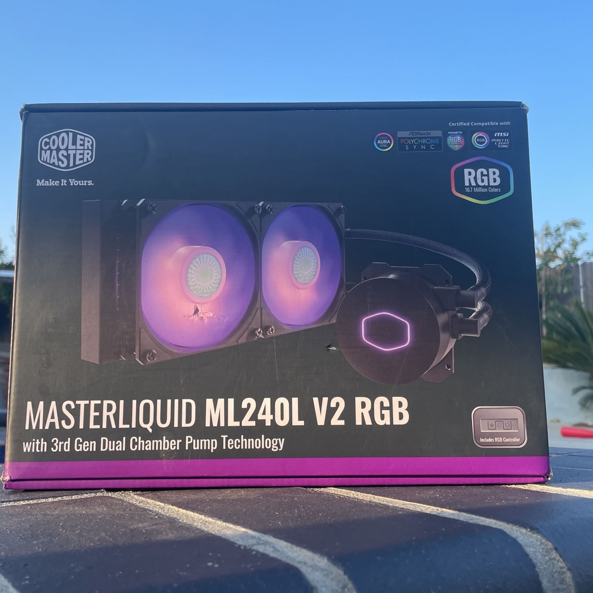 Cooler Master, Master Liquid ML240L V2 RGB With 3rd Gen Dual Chamber Pump Technology Wi