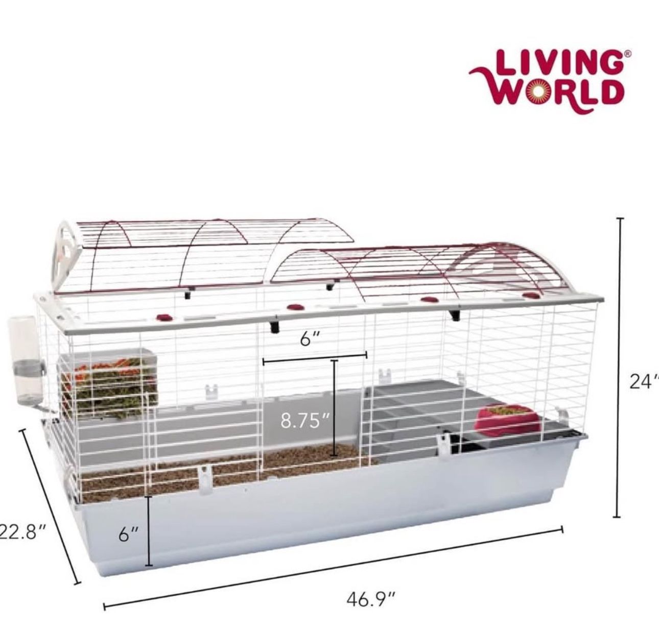 Living World - Deluxe Hybrid Habitat, X-Large - Rabbit, Guinea Pig, Chinchillas, and Small Animal Cage
