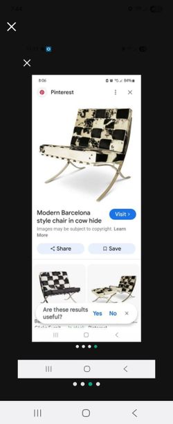 COWHIDE BARCELONA CHAIRS (2)