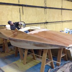 Wood Hydroplane Boat