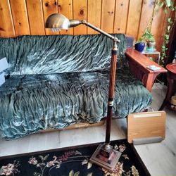 Antique Floor Lamp Wood and Brass