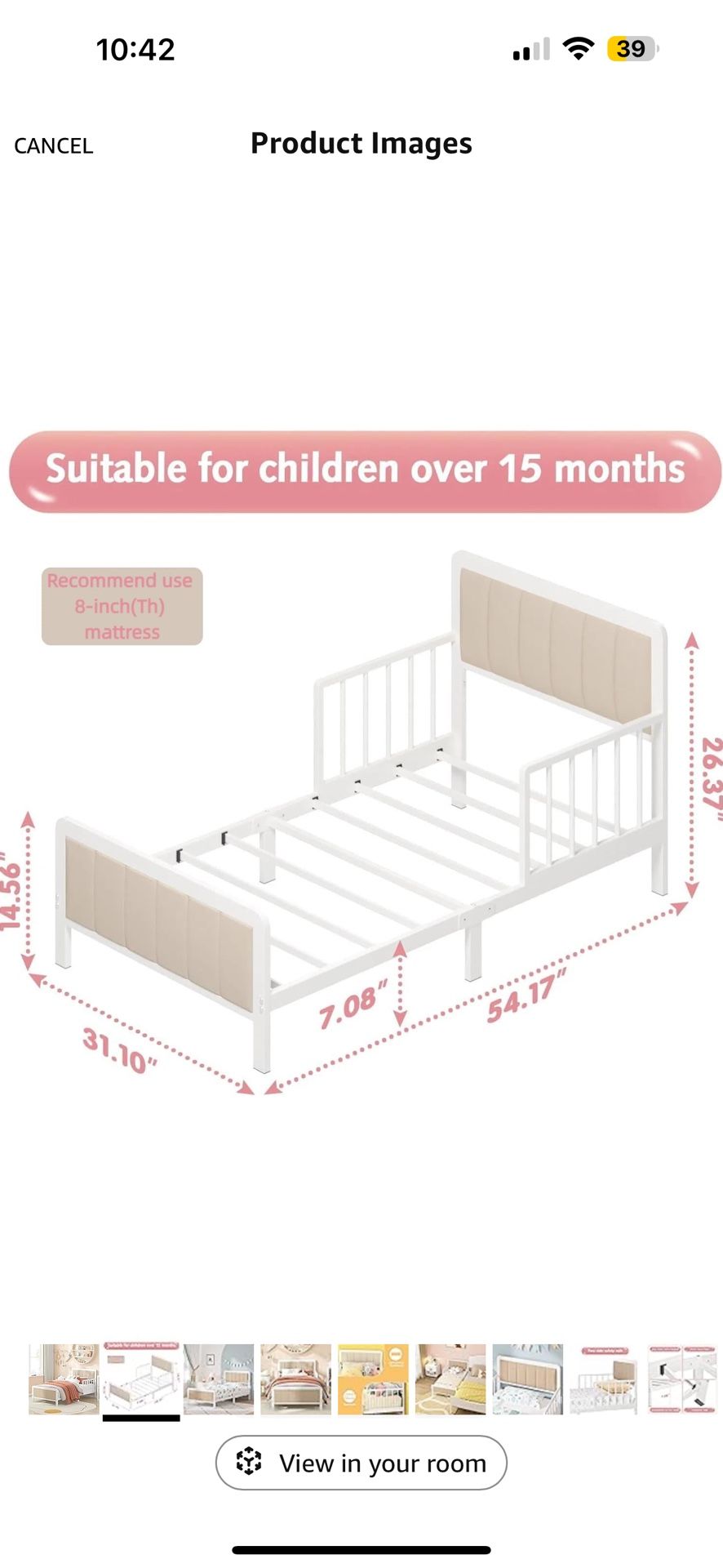 Toddler Bed & Mattress