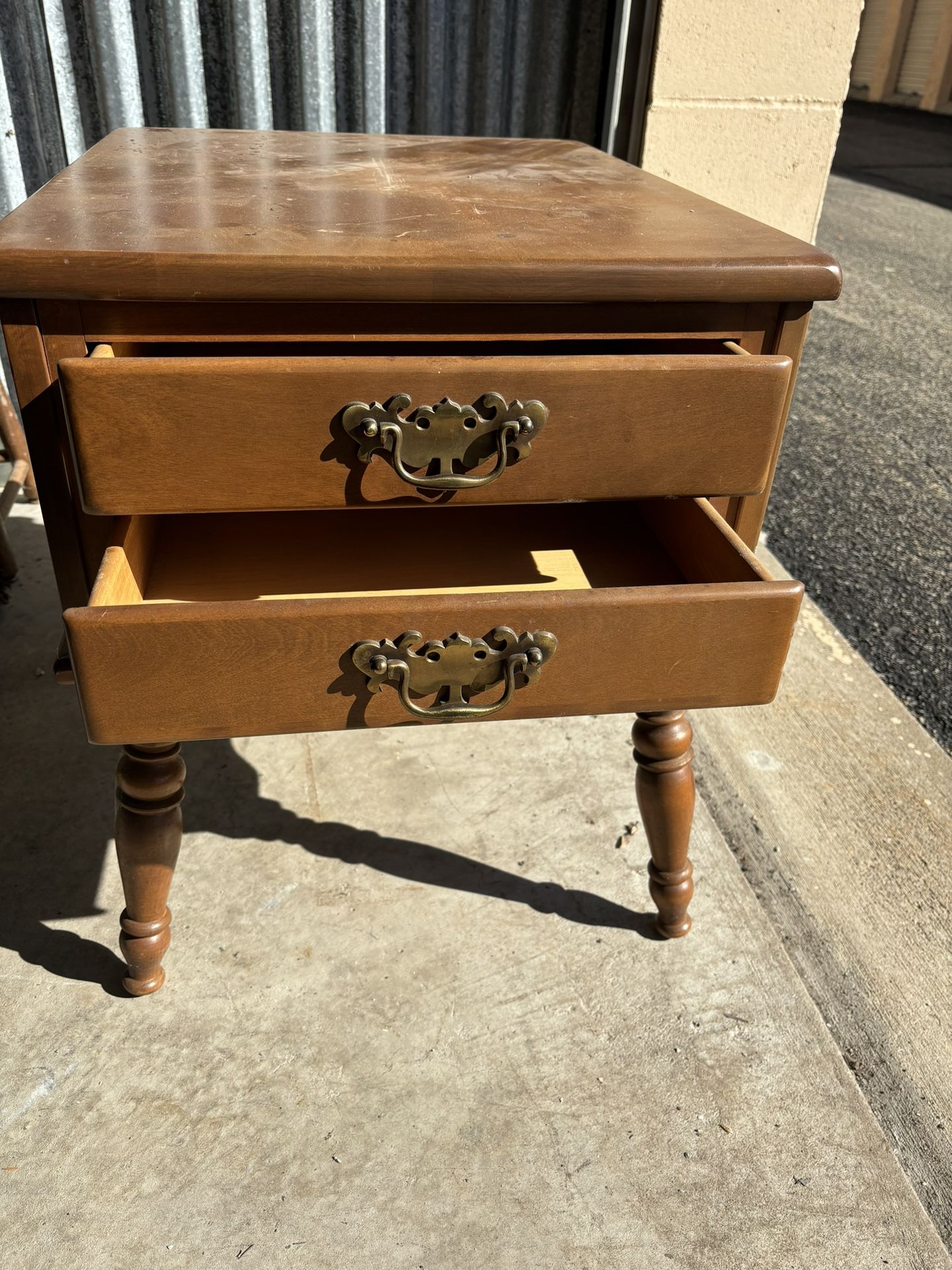 Solid Wood End Table Set