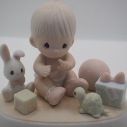 Precious Moments Ceramic Baby Statue Keepsake Figurine 3.5” High