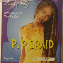 Lord & Cliff P. P Braid Jumbo Hair, 100% Nuron Fiber, Color: 1B/30, New

