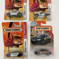 Matchbox police car lot