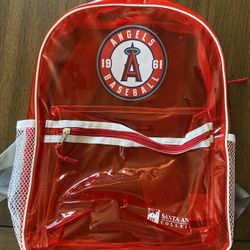 Angels Baseball Clear Backpack