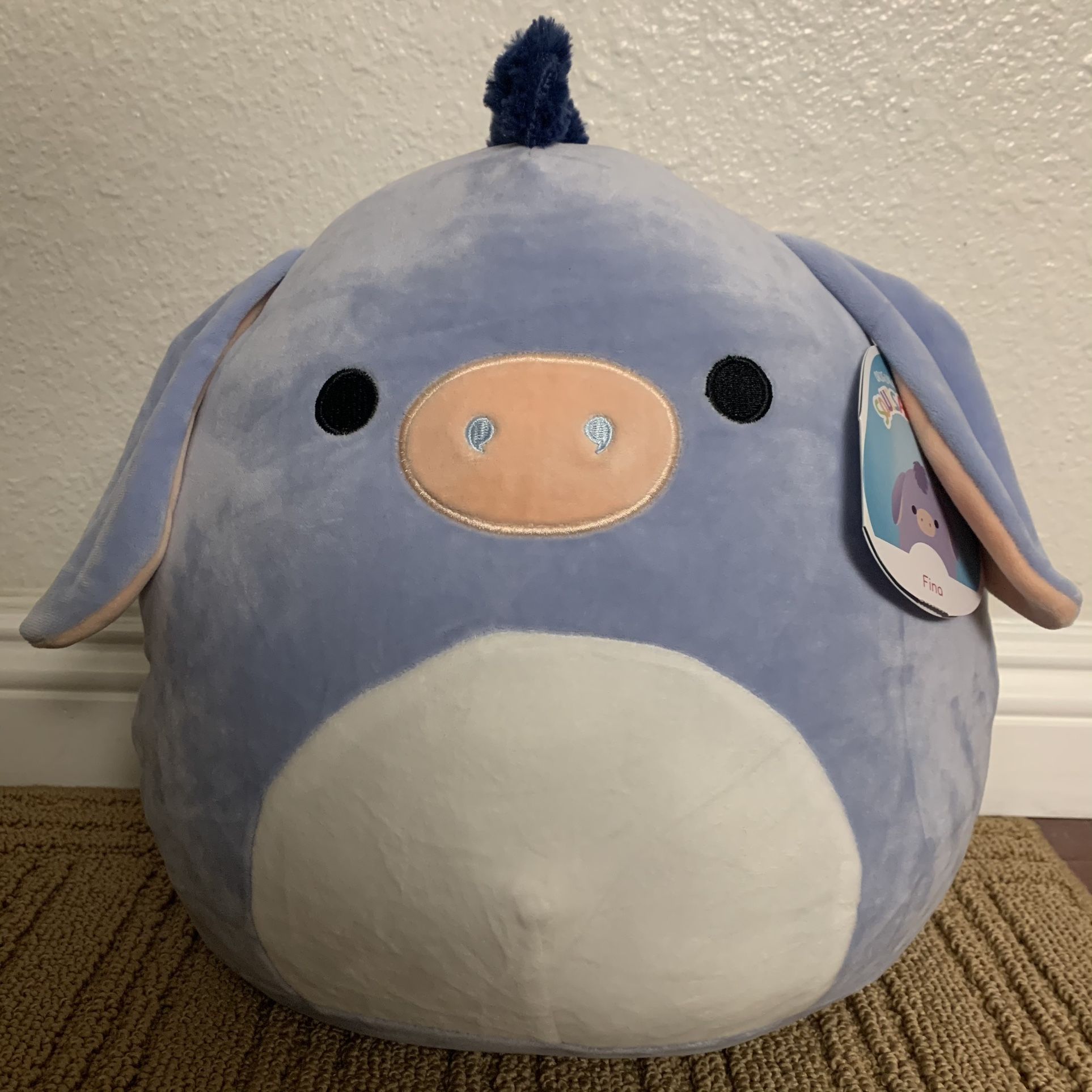 Squishmallow 12” Fina The Blue Donkey Target Exclusive NWT!