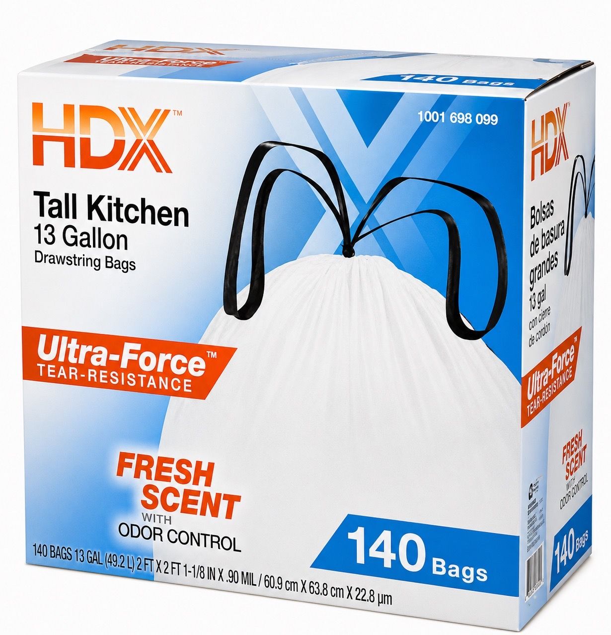 FlexPro 13 Gallon Fresh Scent Tall Kitchen Trash Bag (140-Count)