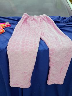 Pink plush pajamas for girl
