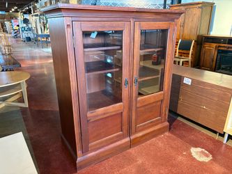 2-Piece Illuminated Solid Wood Media Tower