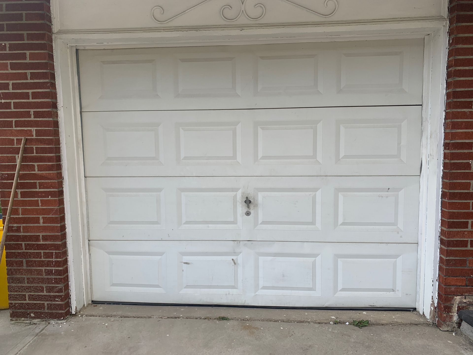 Garage door with motor