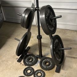 Olympic Weight Set With Weight Tree