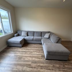 Couch With Storage And Ottoman