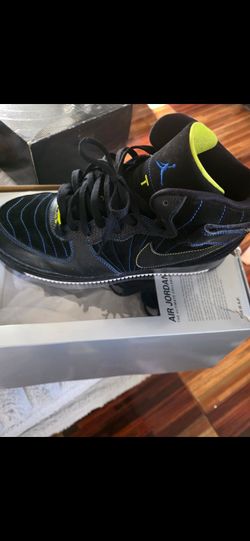 Nike Air Jordan Sneakers Black Blue Volt size 13