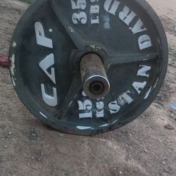 Olympic Weights With The Olympics Bar 