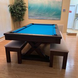 Farmhouse Dining Table Pool Table With Dining Top