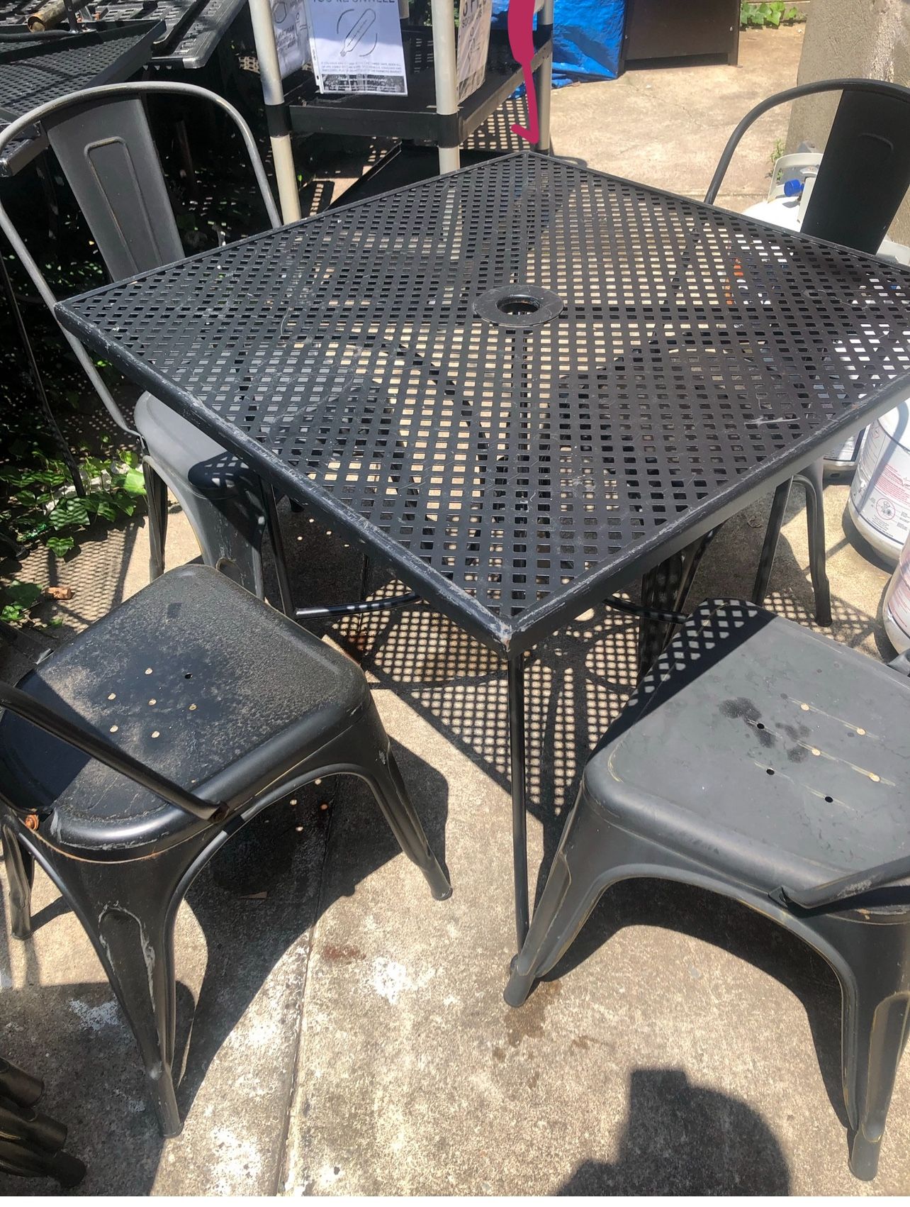 Patio Chairs And Umbrella