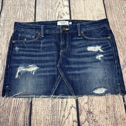 Abercrombie & Fitch Distressed Jean Skirt 4