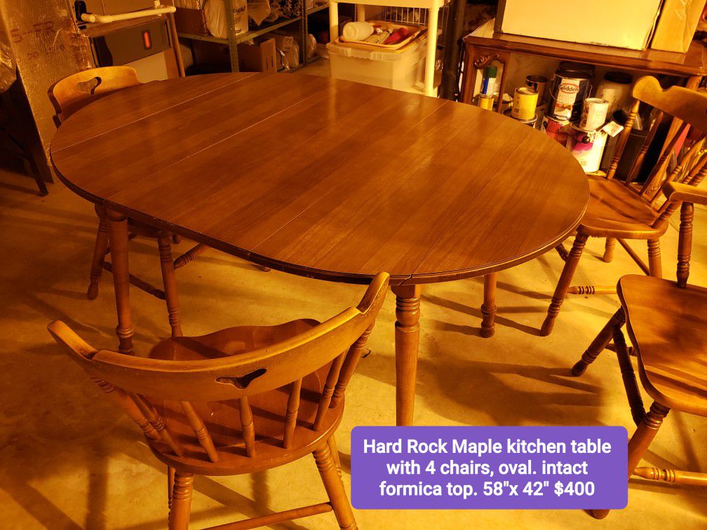 Hard Rock Maple kitchen table with formica top
