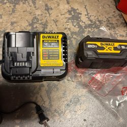 Dewalt 20V 5ah Oil Resistant Battery And 4amp Charger Brand New
