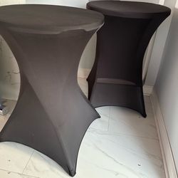 2x Cocktail table folded round/ Bar event table