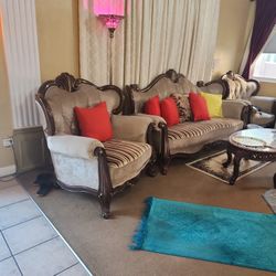 Sofa ,love Seat And 2 Chairs Set