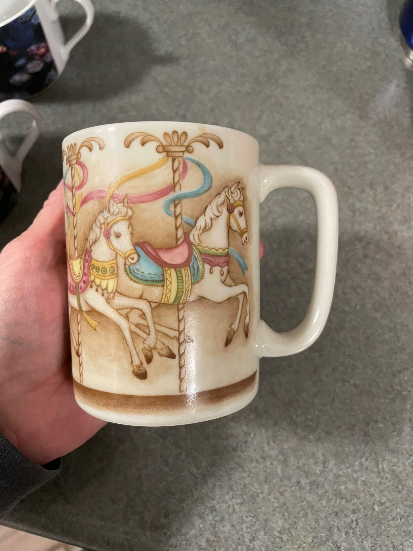 Otagiri Japan Vintage Carousel Horse Coffee Cup Mug