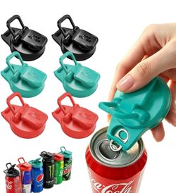 2-in-1 Soda Can Lids & Soda Can Openers Reusable BPA-Free Can Covers for Soda, Beer & Energy Drinks, Helps Open and Keep Drinks Fresh & Clean