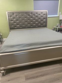 California king size bed with mattress for sale $450