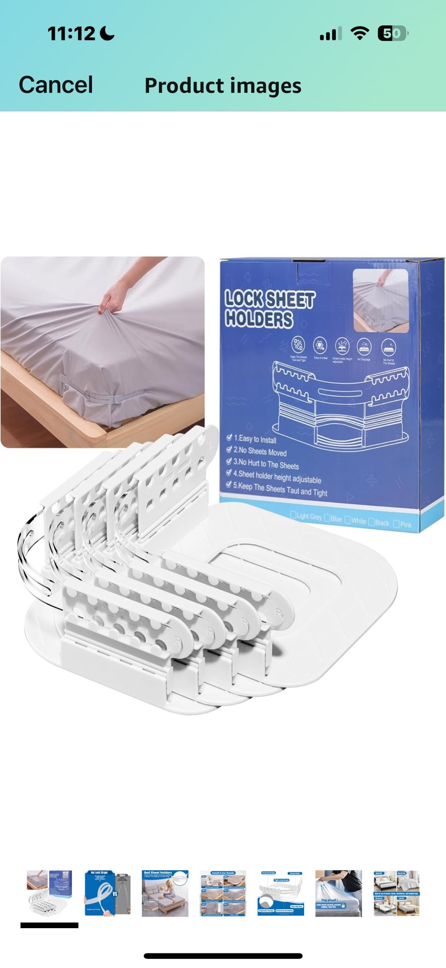 Bed Sheet Holders for Corners – Heavy Duty Fitted Sheet Holders with Anti-Slip Sheetlocks, No More Loose Sheets, Sheet Holders Keep Sheets Firm & Tigh