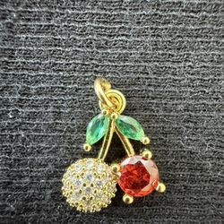 Crystal Cherry Charm / Pendant 