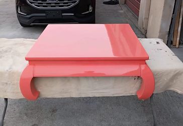 Hernedon Ming chinoiserie style vintage large oversized coffee table Hollywood regenc